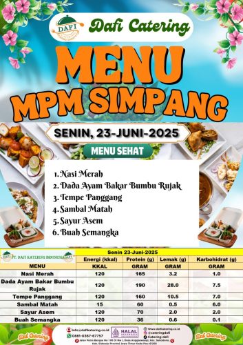 Dafi Catering - Menu MPM Simpang