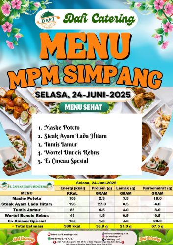 Dafi Catering - Menu MPM Simpang