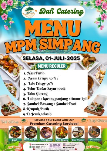 Dafi Catering - Menu MPM Simpang