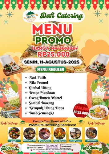 Dafi Catering - Menu Promo Agustus
